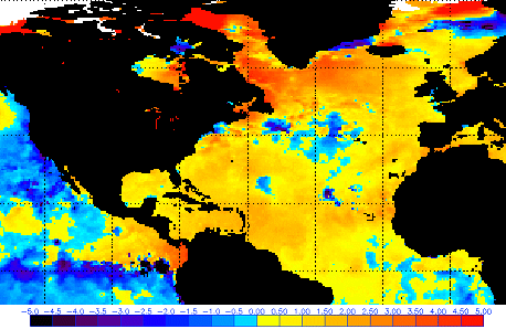 SST Anomalien August 2010