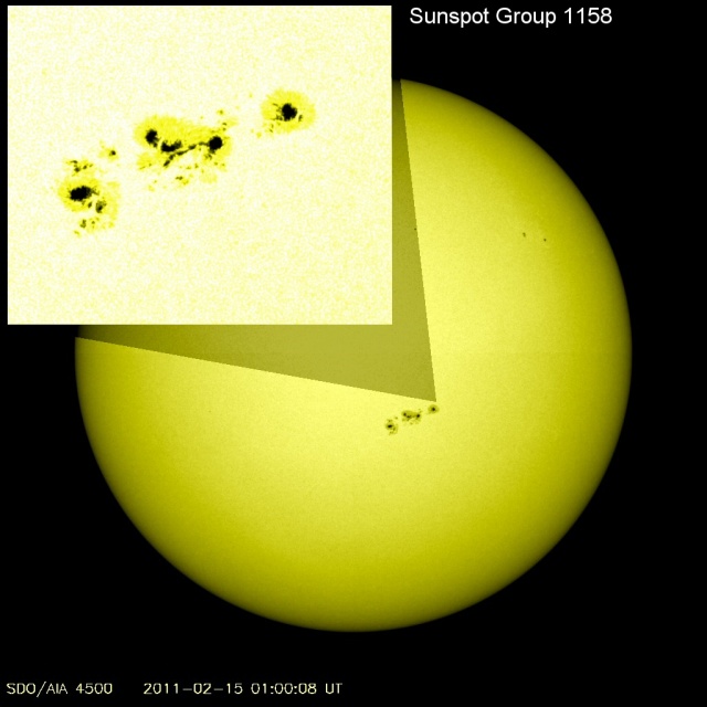 Sonnenfleckengruppe 1158