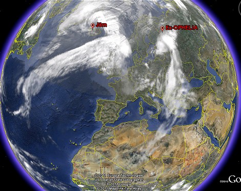 Satellitenbild vom 09.10.2011