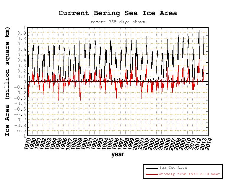 Eisbedeckung im Beringmeer