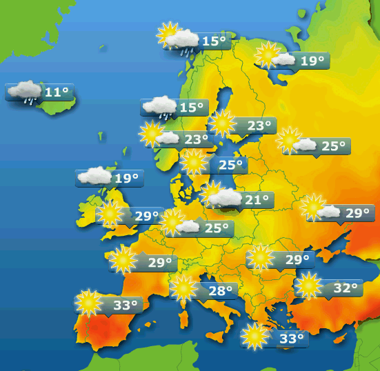 Wettervorhersage für den 13.07.2013