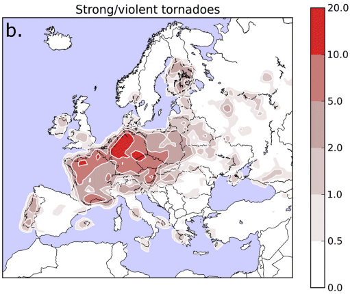Tornados in Europa (ab F2)