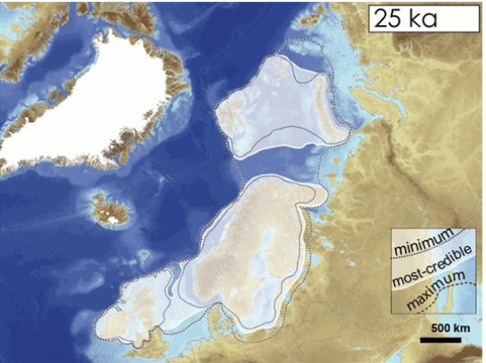 Eurasisches Eisschild vor 25.000 Jahren